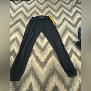 Aviator Nation Women’s Medium Charcoal Grey 5 Stripe Sweatpants